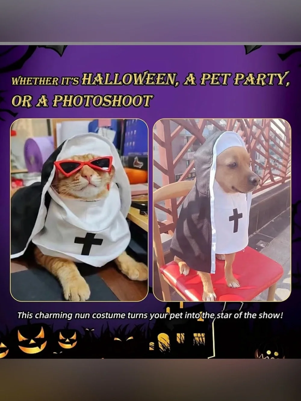⛪️ NWT Nun Costume for Cats ⛪️